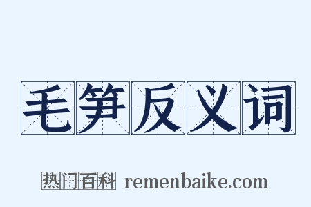 毛笋反义词是什么意思的图片